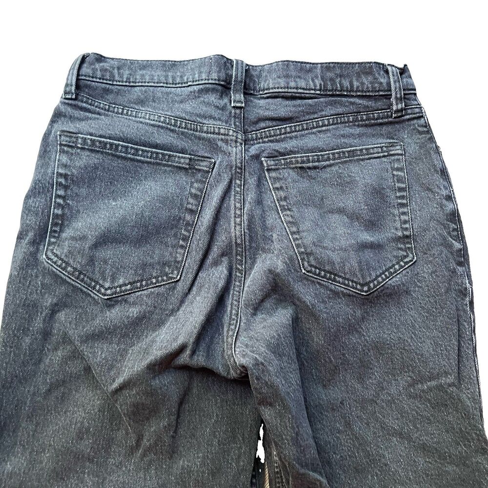 Abercrombie & Fitch The Dad High Rise Black Denim Jeans Button Fly Women's 8 - Picture 8 of 9